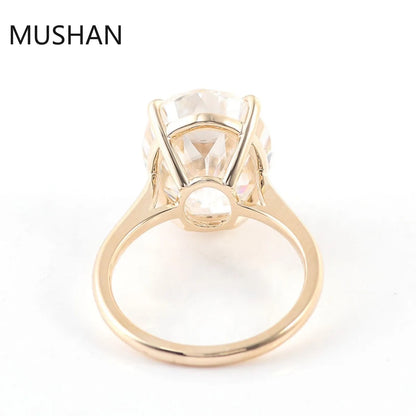 MUSHAN Luxury Custom D Color GRA Certificated 14K 18K Gold Rings Band Jewelry Moissanite Diamond Wedding Ring For Women