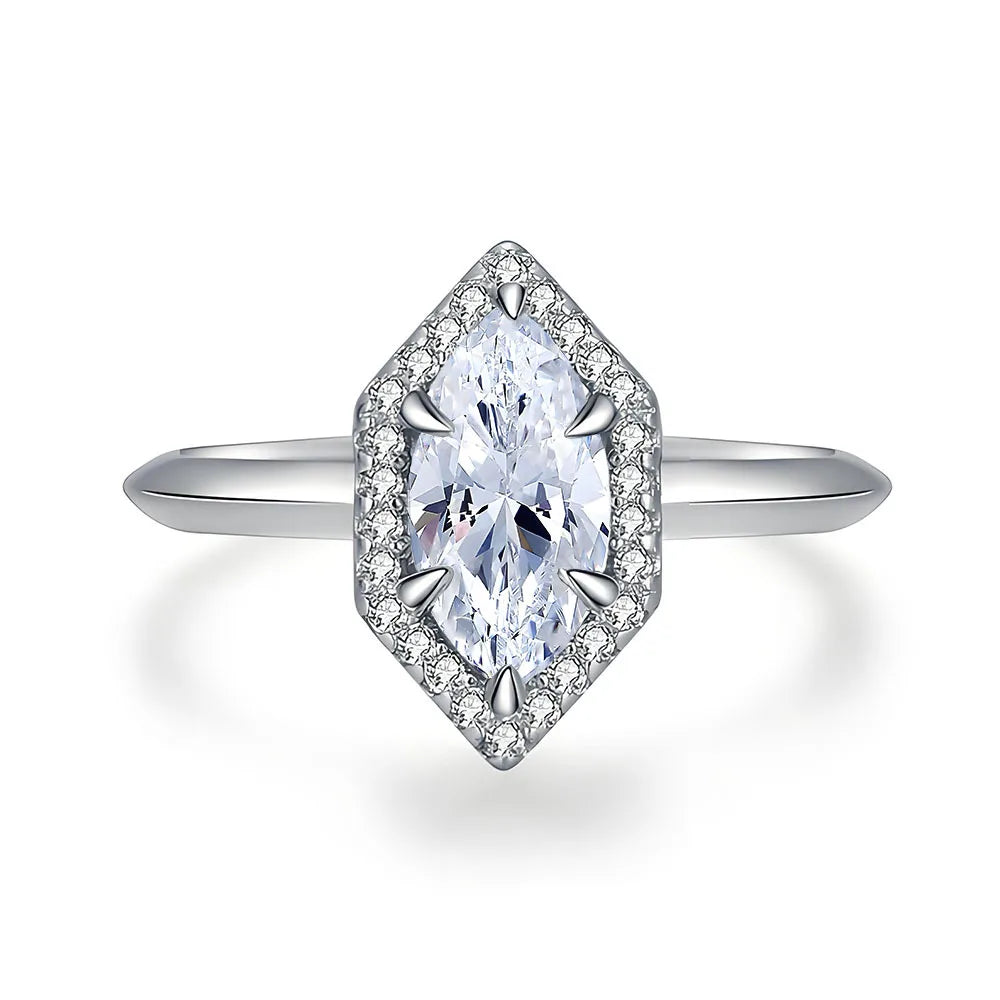 Bague en argent sterling 925 de la marque MuShan, sertie de pierres précieuses roses, bleues et vertes, plaquée rhodium, idéale pour les anniversaires, les mariages et les occasions spéciales.