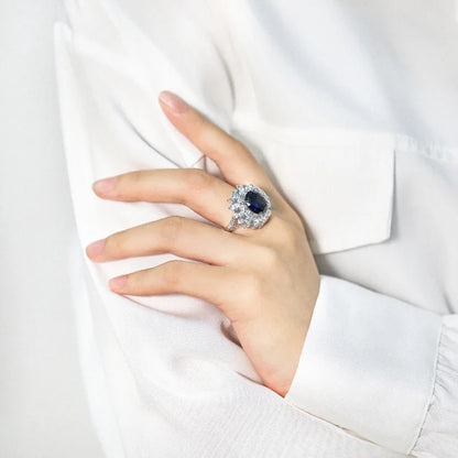 MuShan Jewelry 925 Sterling Silver Ring Wedding Band High Carbon Diamond Birthday Gift Cocktail Party Women Rings Fine Jewelry