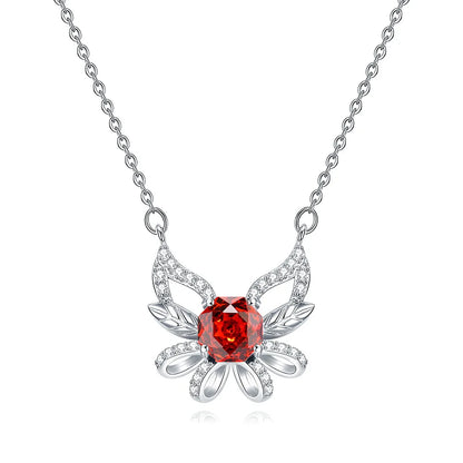 MuShan Jewelry 925 Sterling Silver Necklace Pendant Chain HCD Diamonds Timeless Style Best Friend Gift Women Necklaces Jewelry