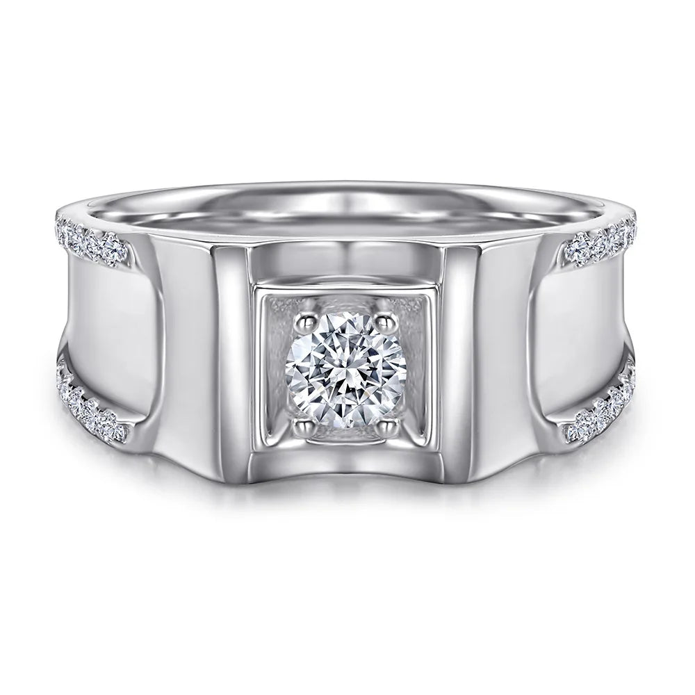 MuShan Jewelry 925 Sterling Silver Ring Wedding Band High Carbon Diamond Bridal Shower Luxury Style Women Rings Fine Jewelry