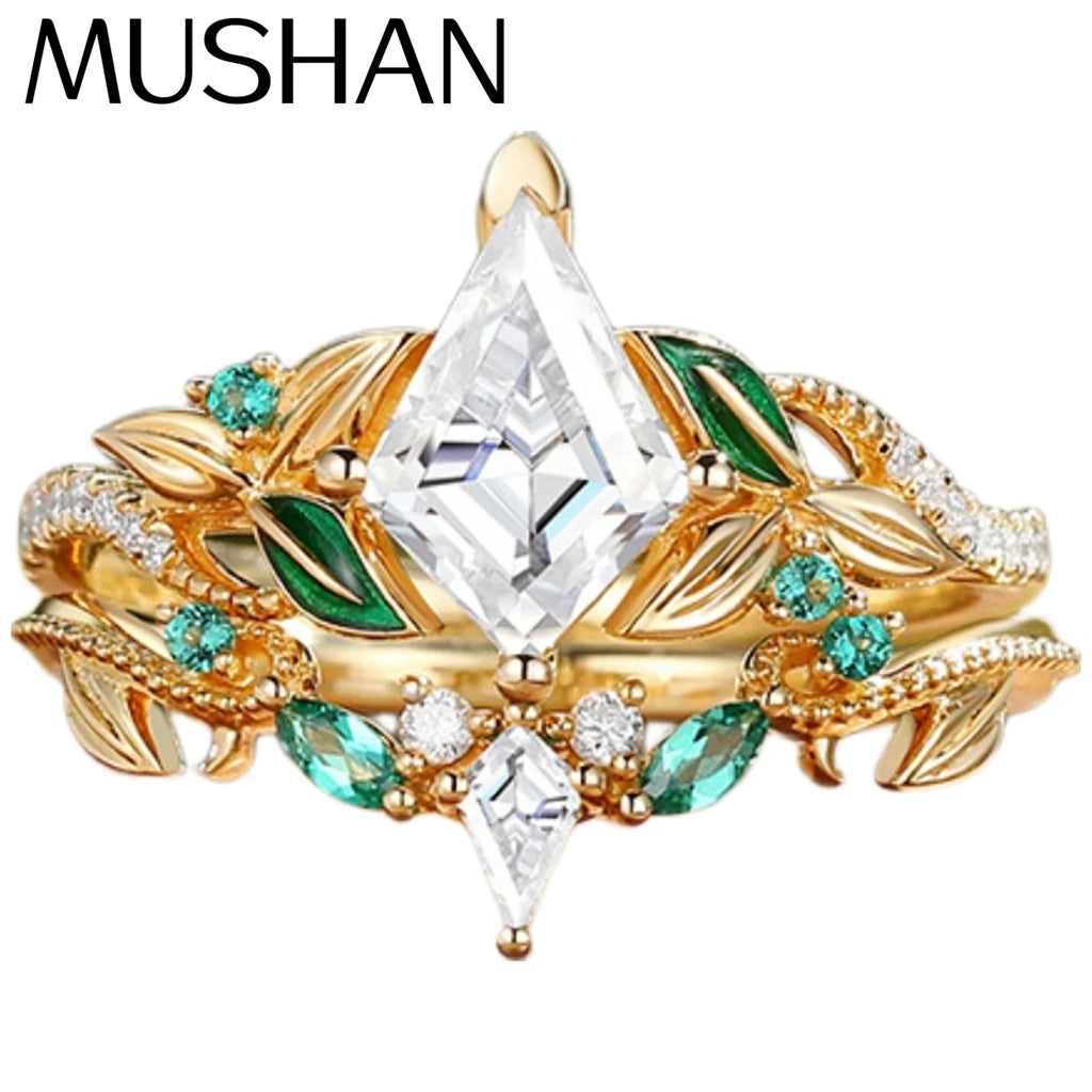 MUSHAN Custom Jewelry 925 Sterling Silver Ring Moissanite Diamond Band D Color VVS1 Designer Modern Exquisite Rings Accessories