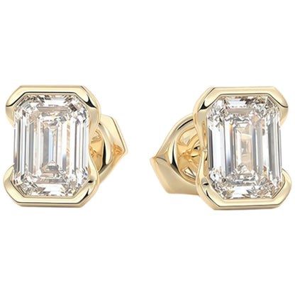 Pendientes de diseño MUSHAN de plata de ley 925, elegantes pendientes ovalados con moissanita color D VVS1, accesorios con diamantes