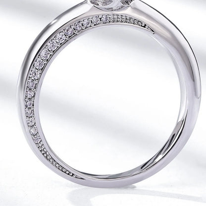 Bague de mariage MUHAN Luxury Jewelry en argent sterling 925, alliance pour femme avec diamant moissanite certifié GRA, couleur D, joaillerie fine
