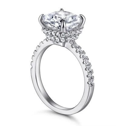 MuShan Jewelry 925 Sterling Silver Romantic Engagement Ring 5A Cubic Zirconia Rings Bands Anniversary Rings Bands  Women Gift