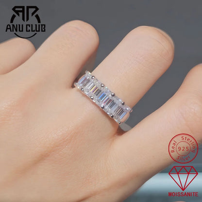 Bague de mariage en argent sterling 925 MUHAN Luxury Jewelry pour femme, diamant moissanite couleur D avec certificat GRA, bijou raffiné