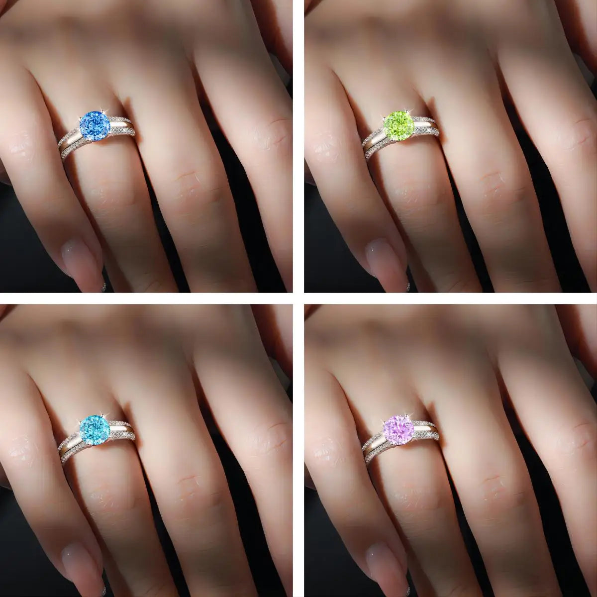 MuShan Jewelry 925 Sterling Silver Ring Wedding Band High Carbon Diamond Party Cocktail  Her Gift Women Rings Fine Jewelry