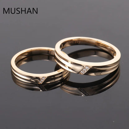 MUSHAN Luxury Custom 14K 18K Gold Rings Band Jewelry With Moissanite Diamond Lab Grown Gemstones Diamond Wedding Ring For Women