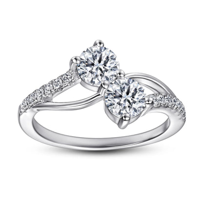 MuShan Jewelry 925 Sterling Silver Rings Bands Engagement Ring 5A Cubic Zirconia  Women Premium Anniversary  Women Gift