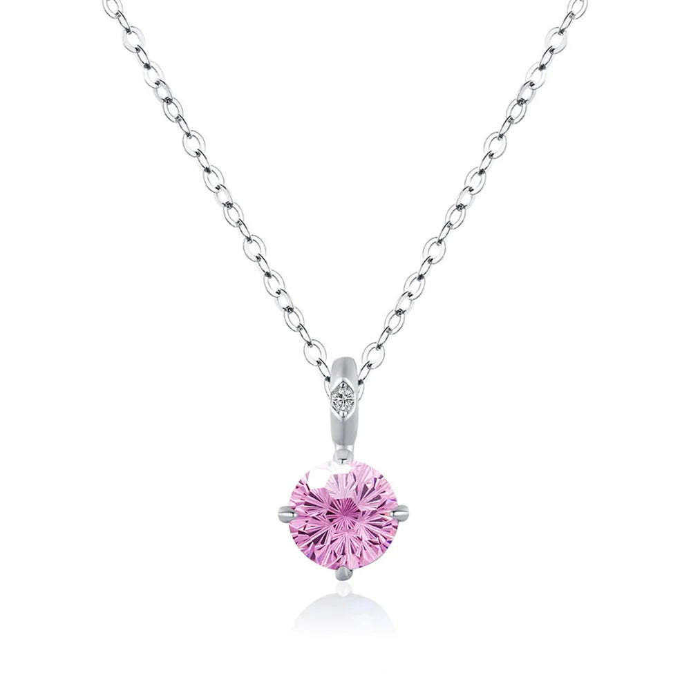 MuShan Jewelry 925 Sterling Silver Necklace Pendant Chain HCD Diamonds Engagement Party Romantic Style Women Necklaces Jewelry