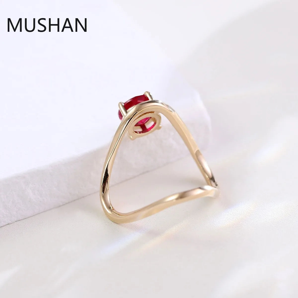 MUSHAN Luxury Custom 14K 18K Gold Rings Band Jewelry With Moissanite Diamond Lab Grown Gemstones Diamond Wedding Ring For Women
