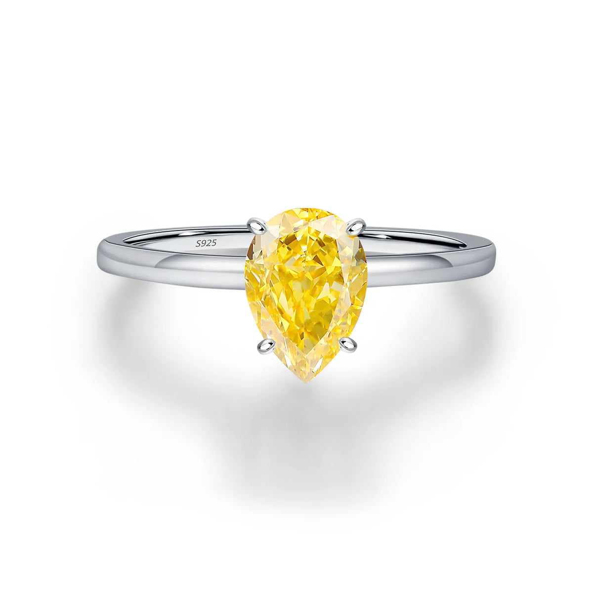Anillo de plata de ley 925 marca MuShan para mujer, joyería fina con piedras preciosas en forma de gota de agua, ideal para fiestas, bodas y aniversarios.
