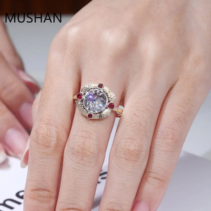 MUSHAN Luxury Custom 14K 18K Gold Rings Band Jewelry Women D Color Moissanite Diamond Lab Grown Gemstones Diamond Wedding Ring