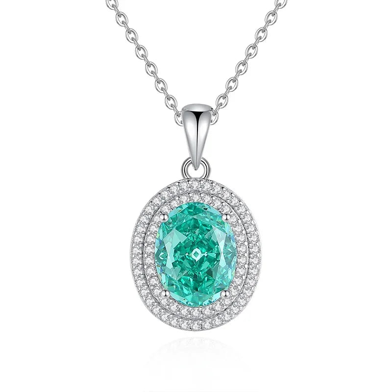 MuShan Jewelry 925 Sterling Silver Necklace Pendant Chain HCD Diamonds Anniversary Gift Luxury Jewelry Women Necklaces Jewelry