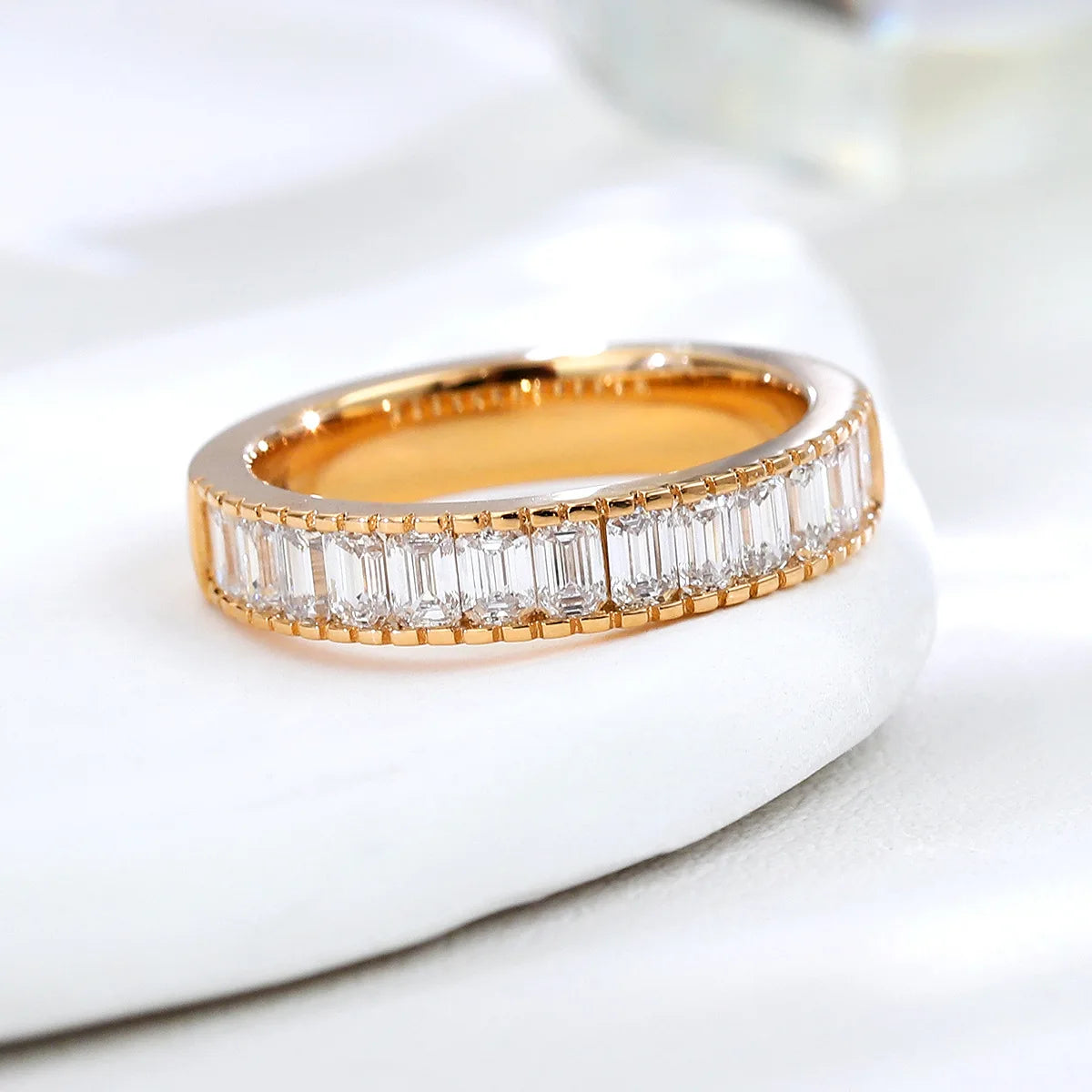 MUSHAN Custom Jewelry 10k 14k 18k Platinum PT950 s925 Silver Ring Band Lab Grown Diamond Ring for Women Platinum Gold Jewelry