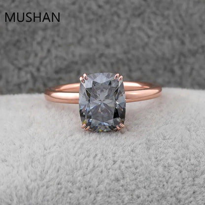MUSHAN Luxury Custom 14K 18K Gold Rings Band Jewelry With Moissanite Diamond Lab Grown Gemstones Diamond Wedding Ring For Women