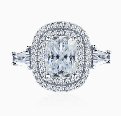 MUSHAN Luxury Jewelry 925 Sterling Silver Rings For Women Wedding Party Heart Shape Ring Bands CMA Certificate s925 Fine Jewelry