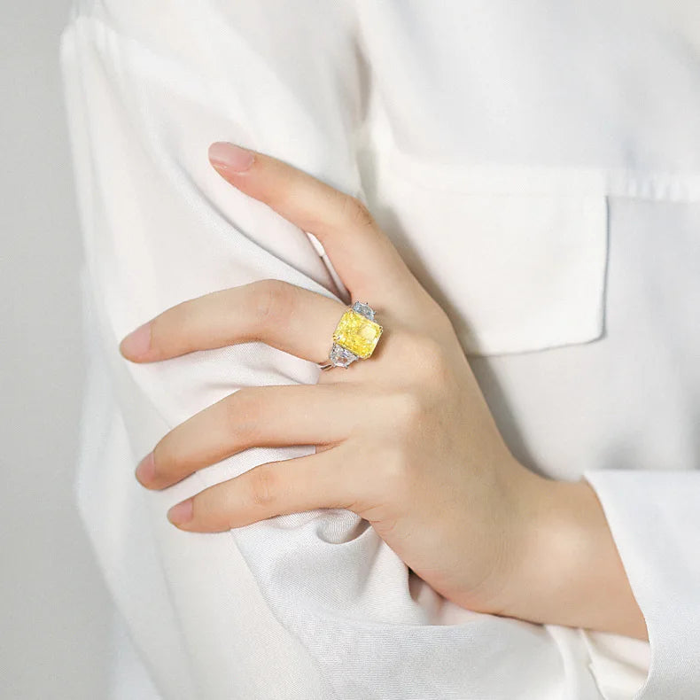 Bague de mariage MuShan Jewelry en argent sterling 925 avec diamant à haute teneur en carbone, bague de cocktail pour fête, cadeau pour fille, bijoux fins pour femmes