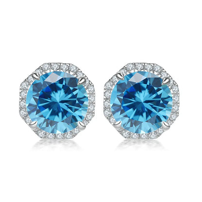 MuShan Jewelry 925 Sterling Silver Stud Earrings Dangle High Carbon Diamond Boho Premium Jewelry Women Earring Fine Jewelry
