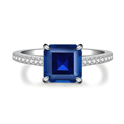 MuShan Jewelry 925 Sterling Silver Rings Band CMA Certificate HCD Gemstones Emerald Ruby Women Wedding Party Ring Fine Jewelry