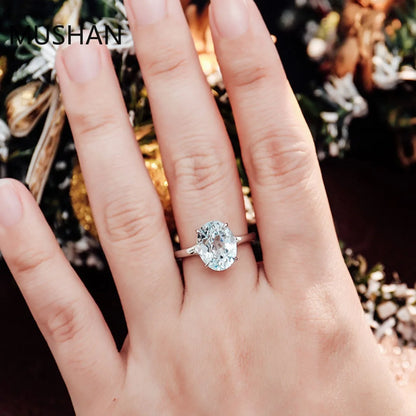 MUSHAN Luxury Custom 14K 18K Gold Rings Band Jewelry With Moissanite Diamond Lab Grown Gemstones Diamond Wedding Ring For Women