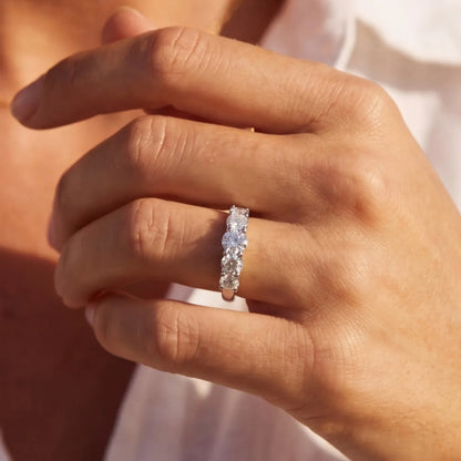 MUHAN Luxury Jewelry  925 Sterling Silver Ring Wedding Band  Women GRA Certificate Moissanite Diamond Rings D Color Fine Jewelry