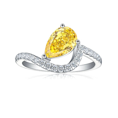 Anillo de compromiso de plata de ley 925 MuShan Jewelry con diamante de alto carbono, regalo de cumpleaños, regalo de San Valentín, anillos para mujer, joyería fina