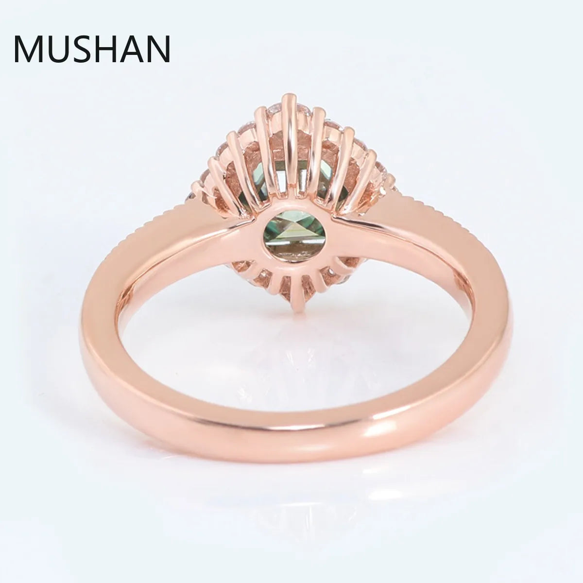 MUSHAN Luxury Custom 14K 18K Gold Rings Band Jewelry With Moissanite Diamond Lab Grown Gemstones Diamond Wedding Ring For Women