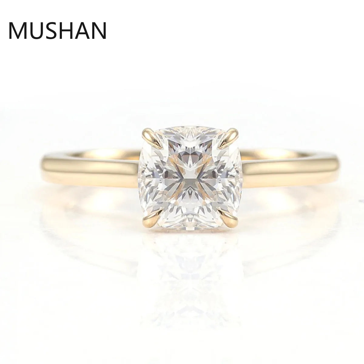 MUSHAN Luxury Custom 14K 18K Gold Rings Band Jewelry With Moissanite Diamond Lab Grown Gemstones Diamond Wedding Ring For Women