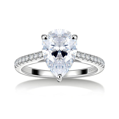 MuShan Jewelry 925 Sterling Silver Ring Wedding Band HCD Gemstones Cocktail Party Bachelorette Gift Women Rings Fine Jewelry