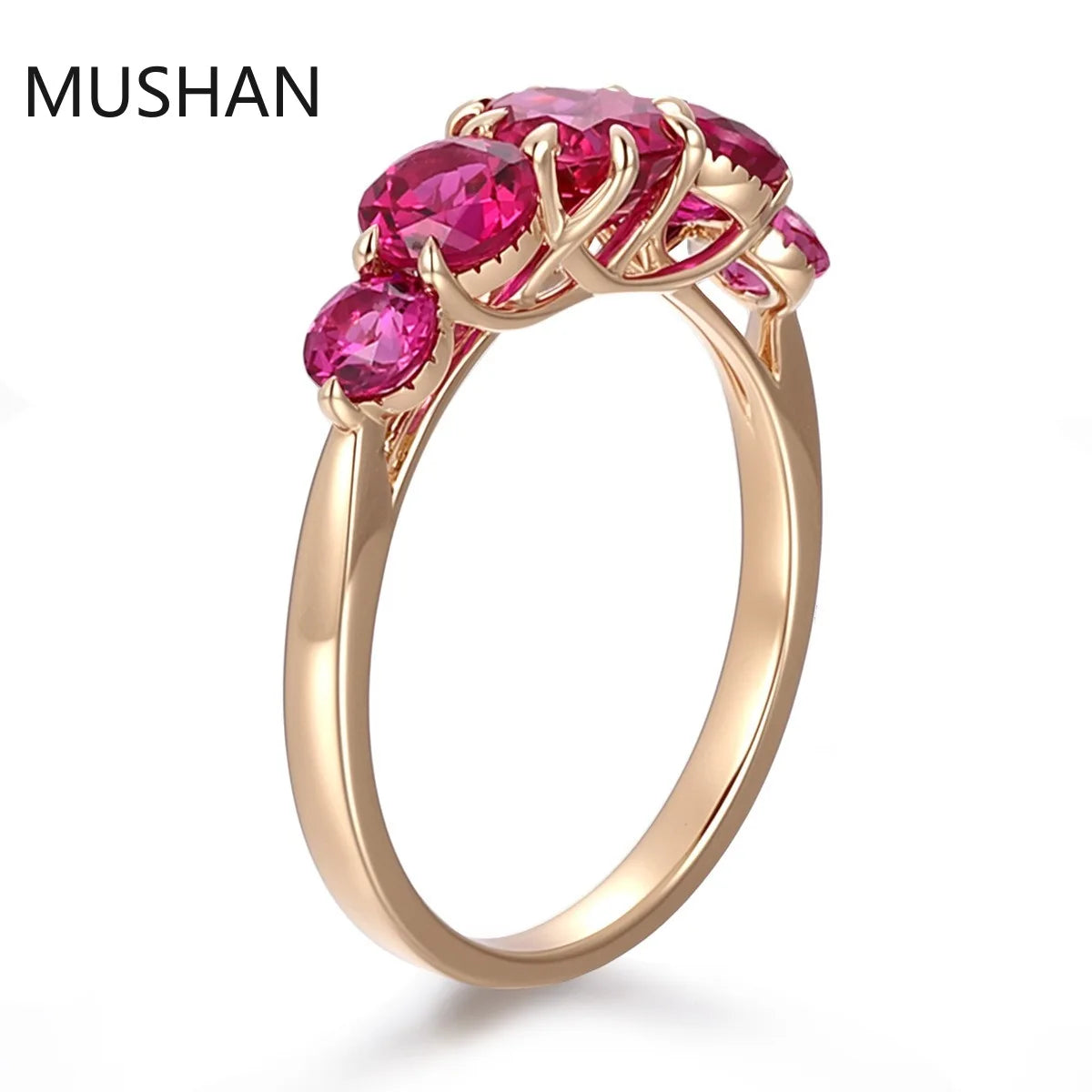 MUSHAN Luxury Custom 14K 18K Gold Rings Band Jewelry With Moissanite Diamond Lab Grown Gemstones Diamond Wedding Ring For Women