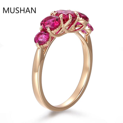 MUSHAN Luxury Custom 14K 18K Gold Rings Band Jewelry With Moissanite Diamond Lab Grown Gemstones Diamond Wedding Ring For Women