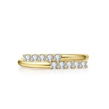 MUSHAN Luxury Custom 14K 18K Gold Rings Band Jewelry With Moissanite Diamond Lab Grown Gemstones Diamond Wedding Ring For Women