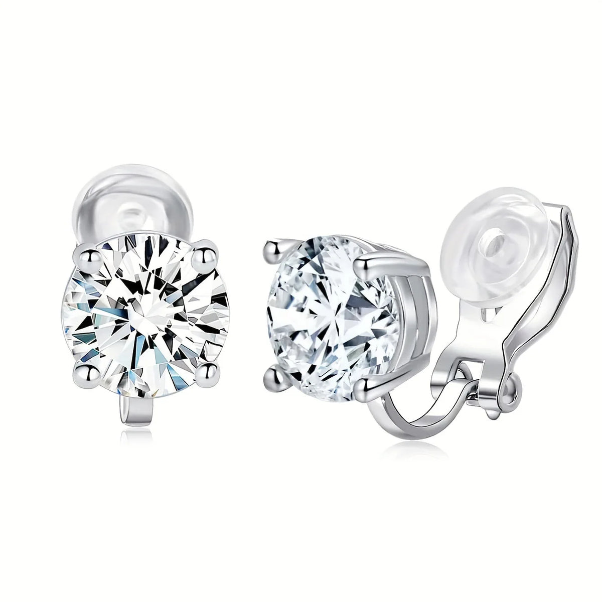 MS Luxury Jewelry 925 Sterling Silver Ear Clip Earrings For Women CMA Certificate Gemstones Drop Earring Ear Clip Jewelry