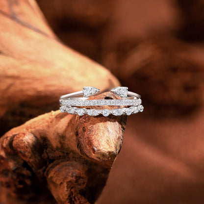 MuShan Jewelry 925 Sterling Silver Ring Wedding Band High Carbon Diamond Bridesmaid Gift Vintage Style Women Rings Fine Jewelry