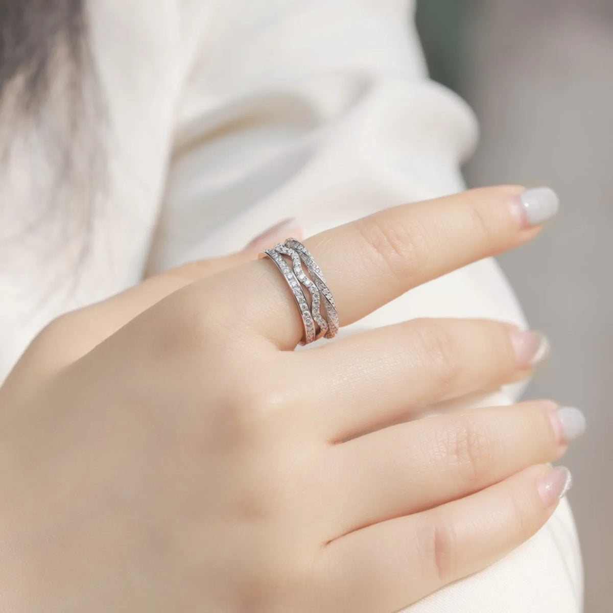 Bague de mariage MUHAN Luxury Jewelry en argent sterling 925 pour femme, alliance en diamant moissanite couleur D avec certificat GRA, joaillerie fine