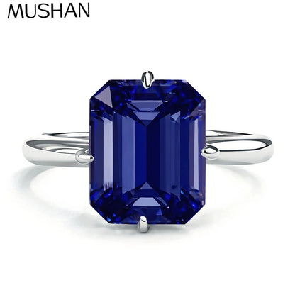 MuShan Jewelry 925 Sterling Silver Ring Wedding Band High Carbon Diamond Christmas Gift Timeless Style Women Rings Fine Jewelry