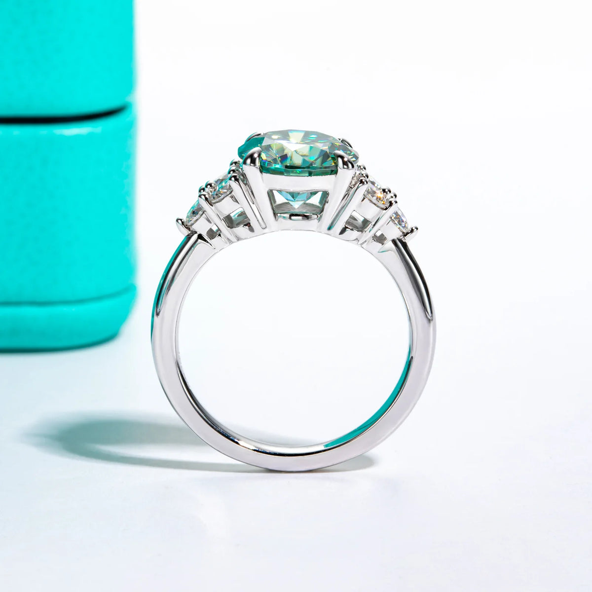 MuShan Brand Jewelry 925 Sterling Silver Ring VVS Moissanite Sparkling Ring for Ladies 18K Real Gold Plated MST Patent Jewellery
