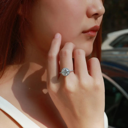 Bague MUSHAN Luxury Jewelry en argent sterling 925 pour femme, diamant moissanite émeraude de 3 carats, couleur D, certifiée GRA, joaillerie fine