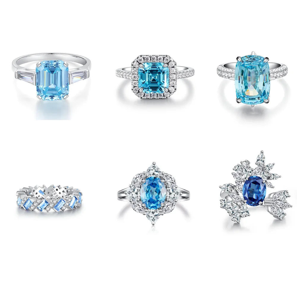 MUSHAN Luxury Jewelry s 925 Sterling Silver Rings For Women CMA Certificate HCD Gemstones Sapphire Ring Bands s925 Fine Jewelry