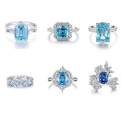 MUSHAN Luxury Jewelry s 925 Sterling Silver Rings For Women CMA Certificate HCD Gemstones Sapphire Ring Bands s925 Fine Jewelry