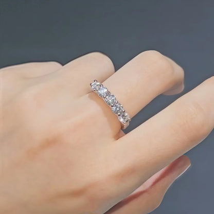 MUHAN Luxury Jewelry  925 Sterling Silver Ring Wedding Band  Women GRA Certificate Moissanite Diamond Rings D Color Fine Jewelry