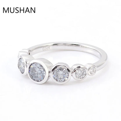 MUSHAN Luxury Custom 14K 18K Gold Rings Band Jewelry With Moissanite Diamond Lab Grown Gemstones Diamond Wedding Ring For Women