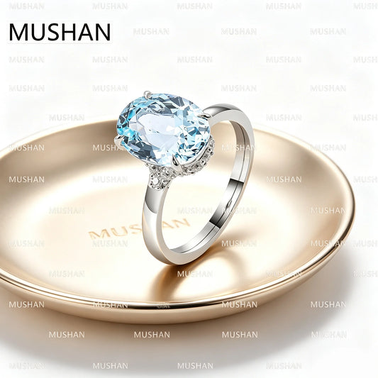 MUSHAN Luxury Custom 14K 18K Gold Rings Band Jewelry With Moissanite Diamond Lab Grown Gemstones Diamond Wedding Ring For Women
