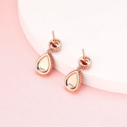MuShan Jewelry 925 Sterling Silver Stud Earrings Dangle HCD Gemstones Cocktail Party Statement Jewelry Women Earring Fine Jewelr