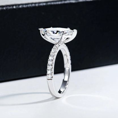 MUHAN Luxury Jewelry  925 Sterling Silver Ring Wedding Band  Women GRA Certificate Moissanite Diamond Rings D Color Fine Jewelry