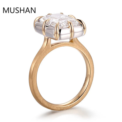 MUSHAN Luxury Radiant Cut‌ 4ct Diamond Ring IGI Certificate 10K 14K 18K Gold Jewelry Women Wedding Lab Grown Diamond Rings Band