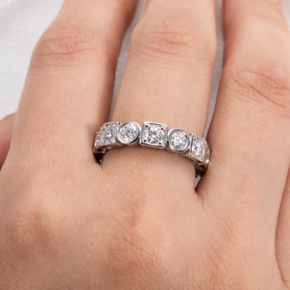 MUHAN Luxury Jewelry  925 Sterling Silver Ring Wedding Band  Women GRA Certificate Moissanite Diamond Rings D Color Fine Jewelry