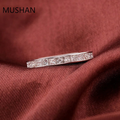 MUSHAN Luxury Custom 14K 18K Gold Rings Band Jewelry With Moissanite Diamond Lab Grown Gemstones Diamond Wedding Ring For Women