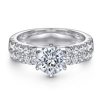Anillo de plata de ley 925 marca MuShan con circonita cúbica 5A, sortija de compromiso estilo princesa para mujer, joyería fina bañada en rodio